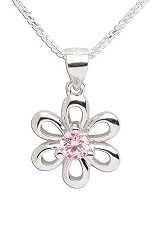 handsome daisy October birthstone baby necklace
